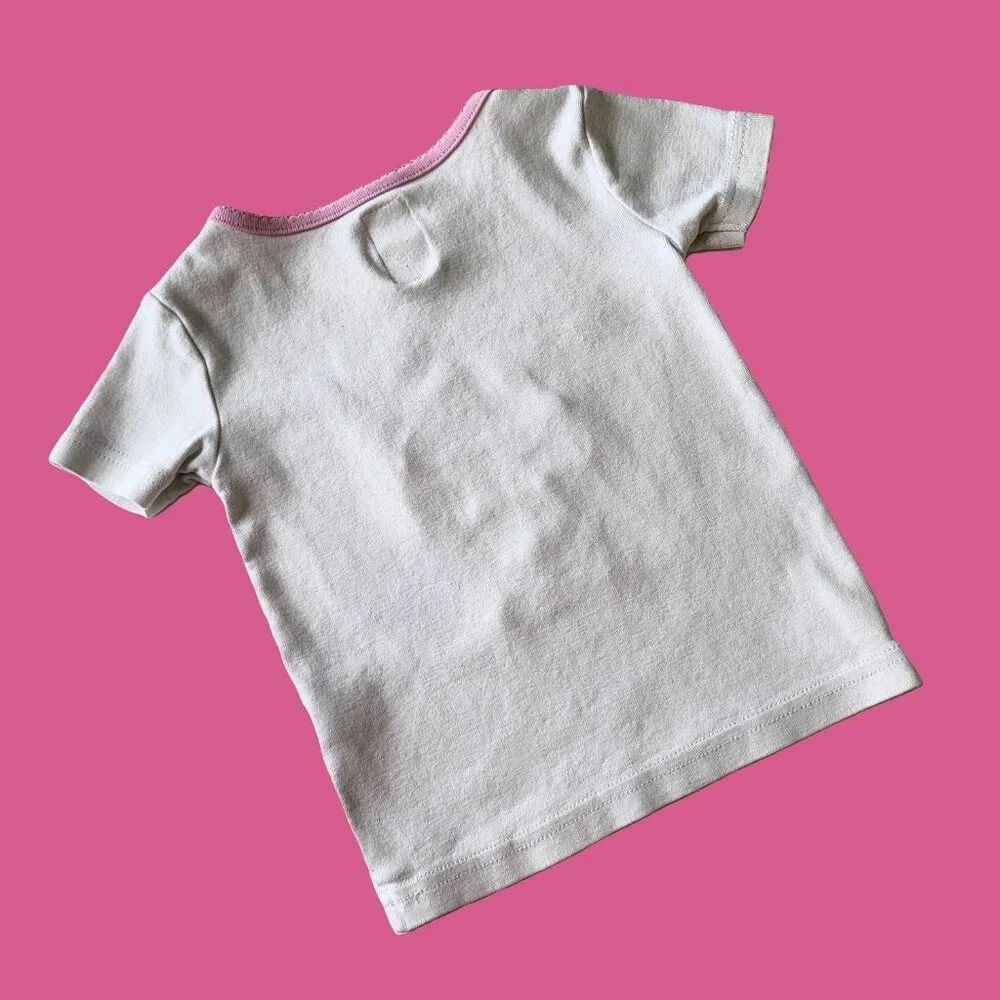 Gymboree Sundae Best Embroidered Tee Shirt Top Short Sleeve Pink White 3